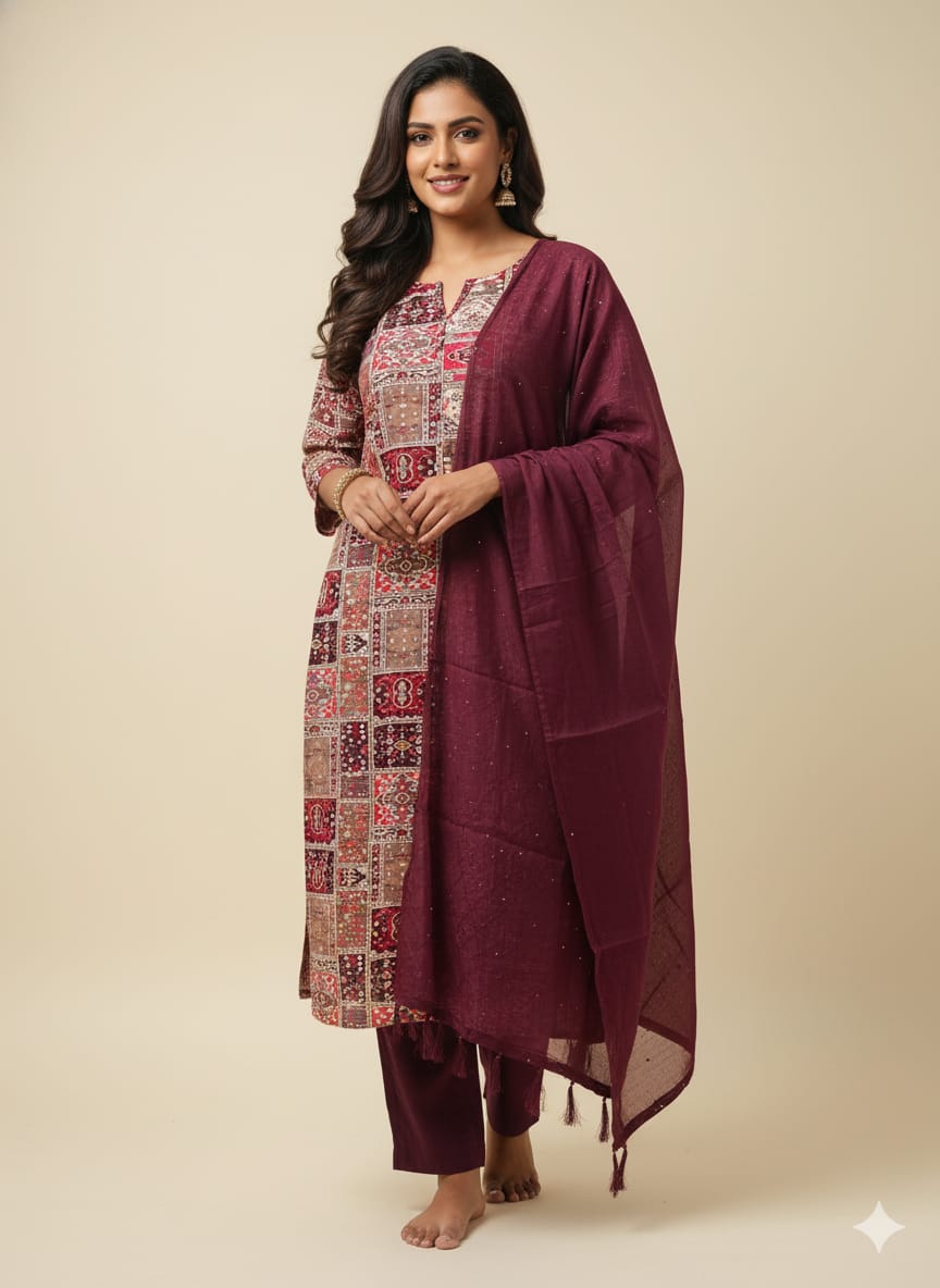 rayon salwar suit set
